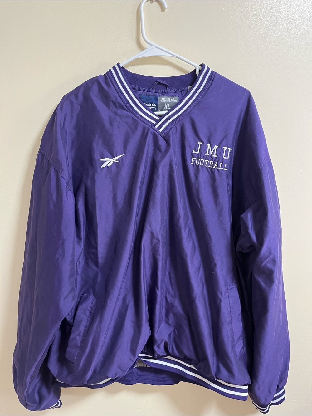 Y2K Reebok JMU Football Windbreaker